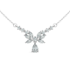 Pear-Cut Moissanite Butterfly Cluster Pendant Necklace in 925 Sterling Silver