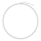 Round-Cut Moissanite Bezel-Set Tennis Necklace in 925 Sterling Silver