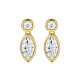 Marquise-Cut Moissanite Dangle Stud Earrings in 925 Sterling Silver