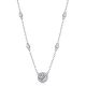 Round-Cut Moissanite Bezel Station Necklace in 925 Sterling Silver