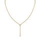 Round-Cut Moissanite Bezel-Set Station Necklace in 925 Sterling Silver