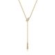 Moissanite Teardrop Pave Lariat Necklace in 925 Sterling Silver