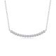 Round-Cut Moissanite Bezel-Set Smile Curve Necklace in 925 Sterling Silver