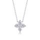 Round-Cut Moissanite Four-Leaf Clover Necklace in 925 Sterling Silver