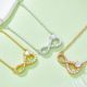 Heart-Cut Moissanite Infinity Heart Pendant Necklace in 925 Sterling Silver