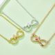 Pave Moissanite Cross Infinity Pendant Necklace in 925 Sterling Silver