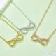 Round-Cut Moissanite Infinity Pendant Necklace in 925 Sterling Silver