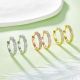 Round-Cut Moissanite Twisted Pave Hoop Earrings in 925 Sterling Silver