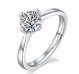 Round-Cut Moissanite Classic Four-Prong Solitaire Engagement Ring