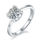 Round-Cut Moissanite Classic Six-Prong Solitaire Engagement Ring