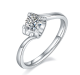 Round-Cut Moissanite Twisted Solitaire Engagement Ring in 925 Sterling Silver