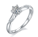 Round-Cut Moissanite Twisted Solitaire Engagement Ring in Sterling Silver