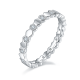Round-Cut Moissanite Honeycomb Eternity Band Ring in 925 Sterling Silver