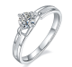 Round-Cut Moissanite Bow-Inspired Solitaire Ring in 925 Sterling Silver