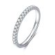 Round-Cut Moissanite Half Eternity Wedding Band Ring in 925 Sterling Silver