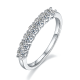 Round-Cut Moissanite Seven-Stone Band Ring in 925 Sterling Silver