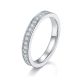 Round-Cut Moissanite Full Eternity Guard Band Ring in 925 Sterling Silver