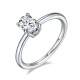 Oval-Cut Moissanite Classic Solitaire Ring in 925 Sterling Silver