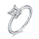 Princess-Cut Moissanite Solitaire Engagement Ring in 925 Sterling Silver