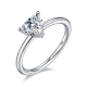 Trillion-Cut Moissanite Minimalist Solitaire Ring in 925 Sterling Silver
