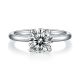 Round-Cut Moissanite Classic Solitaire Engagement Ring in 925 Sterling Silver