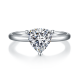 Pear-Cut Moissanite Classic Solitaire Engagement Ring in 925 Sterling Silver
