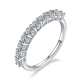 Round-Cut Moissanite Shared-Prong Eternity Band Ring in 925 Sterling Silver