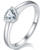 Trillion-Cut Moissanite Minimalist Solitaire Ring in 925 Sterling Silver
