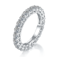 Round-Cut Moissanite Shared-Prong Eternity Band Ring in 925 Sterling Silver