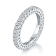Round-Cut Moissanite Full Eternity Wedding Band Ring in 925 Sterling Silver