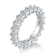 Princess-Cut Moissanite Eternity Band Ring in 925 Sterling Silver