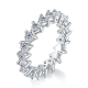 Triangle-Cut Moissanite Eternity Band Ring in 925 Sterling Silver