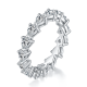 Pear-Cut Moissanite Eternity Band Ring in 925 Sterling Silver