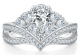 Pear-Cut Moissanite Crown V-Band Statement Ring in 925 Sterling Silver