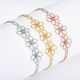 Italian Lace Floral Link Bracelet in 925 Sterling Silver