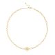 Italian Lace Floral Chain Necklace in 925 Sterling Silver
