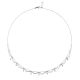 Italian Lace Draped Fringe Necklace in 925 Sterling Silver