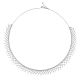Italian Lace Fringe Statement Necklace in 925 Sterling Silver