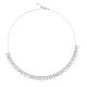 Italian Lace Scalloped Chain Necklace in 925 Sterling Silver