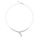 Italian Woven Tassel Fringe Necklace in 925 Sterling Silver