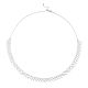 Italian Lace Woven Fringe Necklace in 925 Sterling Silver
