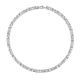 Lab Emerald Geometric Link Statement Necklace in 925 Sterling Silver
