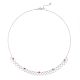 Italian Lace Lattice Crystal Collar Necklace in 925 Sterling Silver