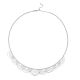 Stone-Free Scalloped Italian Lace Wave Necklace in 925 Sterling Silver