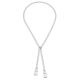 Italian Lace Woven Lariat Necklace in 925 Sterling Silver