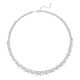 Italian Lace Weave Statement Chain Necklace in 925 Sterling Silver