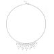 Italian Lace Tassel Beaded Chain Necklace in 925 Sterling Silver