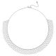 Italian Lace-Woven Mesh Choker Necklace in 925 Sterling Silver
