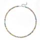 Round-Bead Multicolor Tennis Choker Necklace in 925 Sterling Silver