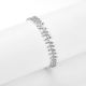 Italian Lace-Inspired Beaded Fringe Bracelet in 925 Sterling Silver